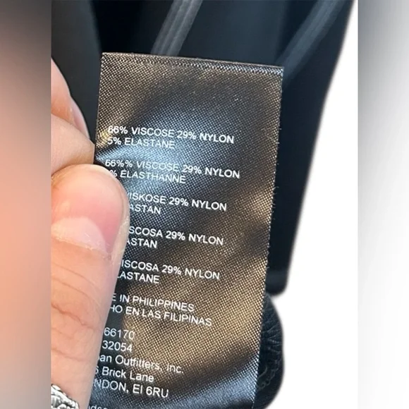 Maeve Anthropologie Y2K Black Mini Dress W White Contrast Stitching Size Medium - Picture 5 of 5